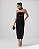 Vestido Midi Preto com Recortes Cartago - Imagem 1