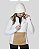 Blusa fleece Bee warm - Feminina Branca com marrom - Imagem 1