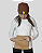 Blusa fleece Bee warm - Feminina Branca com marrom - Imagem 3