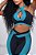 Conjunto Poliamida Feminino Dry Fit - Preto com verde - Imagem 3