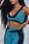 Conjunto Poliamida Feminino Dry Fit - Verde com preto - Imagem 2