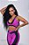 Conjunto Poliamida Feminino Dry Fit - Lilás com preto - Imagem 4