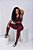 Conjunto Poliéster Feminino Dry Fit - Vinho com Preto - Imagem 4