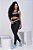 Conjunto Poliéster Feminino Dry Fit - Preto com Cinza - Imagem 1