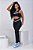 Conjunto Poliéster Feminino Dry Fit - Preto com Cinza - Imagem 2