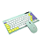 Kit Teclado + Mouse Sem Fio K-W71GN Verde TKL C3Tech - Imagem 3