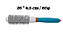 Kit 4 Escovas redondas profissional para secagem, Nano Thermal Ceramic Ionic azul cerdas de javali (N°25;N°32;N°43;N°53) - Imagem 4