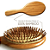 Escova Madeira pequena redonda de Bamboo - Raquete Pentear Desembaraçar Anti Frizz - Imagem 2