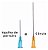 MICROCANULAS UNIQMED COM AGULHA AUXILIAR 25G (0,50MM) X 50MM 23GX1 - CX 12UN - Imagem 3