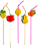 Pacote Canudo Frutas Flex Misto Sache 10 Unidades 6MM - Imagem 2