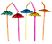 Pacote Canudo Guarda Chuva Flex Misto Sache 10 Unidades 6MM PP - Imagem 2