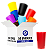 Kit 50 Copos Eco Liso 400ml - Cores Sortidas - Imagem 1