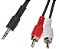 Cabo adaptador p2/rca best choice - Imagem 1