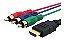 Cabo adaptador hdmi x  3rca 1.8 mts - Imagem 2