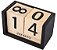 Calendario de mesa em madeira blocos - Imagem 1
