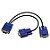 Cabo adaptador conector 1 vga x 2 vga atomo - Imagem 3