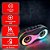 caixa de som bluetooth/tf/usb/fm radio/aux recarregavel led rgb 14w xtrad kms-6685 - Imagem 1