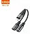 Adaptador lightning para lightning duplo fone e carregador 1x2 kd-217 - Imagem 2