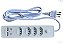 Extensao de energia 3 tomadas com 2 portas usb + 2 portas tipo c knup bx2203 - Imagem 2