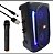 Caixa de som com microfone sem fio bluetooth/tf/usb recarregavel 15w 6.5'' x 2 kts-1329 - Imagem 2