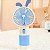 Ventilador de mesa recarregavel coelho mini fan qz-547 - Imagem 1