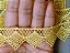 GP036 - 3,00cm x 13,70m | Renda Guipure 100% Poliéster Amarelo Ouro - Imagem 2