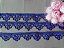GP043 - 2,40cm x 10,00m | Renda Guipure 100% Poliéster Azul Royal - Imagem 3