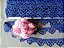 GP043 - 2,40cm x 10,00m | Renda Guipure 100% Poliéster Azul Royal - Imagem 5