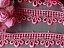 GP002 - 2,80cm x 13,70m | Renda Guipure 100% Poliéster Rosa Chiclete - Imagem 2