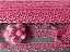 GP002 - 2,80cm x 13,70m | Renda Guipure 100% Poliéster Rosa Chiclete - Imagem 1