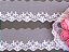 BT012 - 4,50cm x 13,70m | Renda Tule Bordado 100% Poliéster Branco - Imagem 1