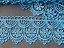 GP049 - 5,00cm x 13,70m | Renda Guipure 100% Poliéster Azul Turquesa - Imagem 4