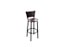 Banqueta Alta Bistro Tubo Preto Junco Cappuccino Assento Floral Marrom Un - Imagem 3