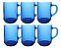 Conjunto Caneca De Vidro Azul Lisa 240ml C/12 - Imagem 1