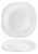 Jogo De Prato De Vidro Branco Raso Quadrado Para 28cm 12 Pcs - Imagem 4
