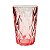 Jogo 6 Copos Diamond Luxo 350ml Agua Suco Vidro Grosso Cor Rosa - Imagem 2