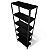 Estante 6 Prateleiras De Aço Livros Ferro Quarto Cozinha Cor Preto 198x70x28cm - Imagem 2