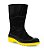 Bota De Pvc Preta Com Solado Amarelo Cano Médio N.37 - Imagem 1