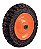 Roda metalica para carrinho de mao pneu macico com bucha plastica - Imagem 1