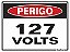 Placa  15X20Cm 220Ax- Perigo 127 Volts - Imagem 1