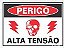 Placa  15x20cm 220be perigo alta tensao - Imagem 1