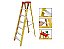 Escada fibra tesoura 6 degraus 1,64m 120k - Imagem 1
