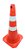 Cone 75Cm Pvc Branco/Laranja Fit Plastcor - Imagem 1
