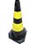 Cone 75Cm Pvc Amarelo/Preto - Imagem 1