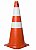 Cone 75cm pvc branco/laranja  reforcado    tipo 1 - Imagem 1