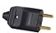 Pino plug macho 20a 2p pa015001 preto c/ prensa cabo - Imagem 1