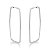 Brinco Argola Retangular Prata 925 - 2.2cm - Imagem 1