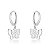 Brinco Argola Borboleta Celestial Cravejada Prata 925 - Imagem 1