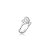 Brinco Piercing Fake Coração Prata 925 Branco - Imagem 1