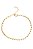 Pulseira Diamantada Grossa com Banho em Ouro - Imagem 1